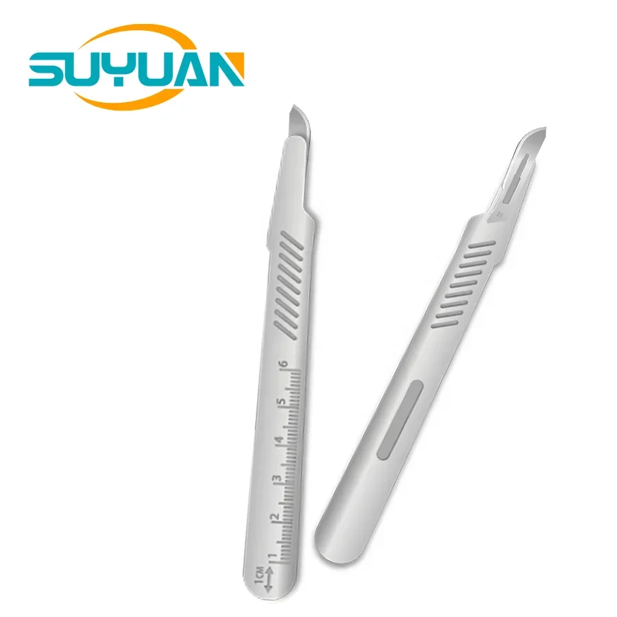 High Sharpness Disposable Surgical sc alp el 21 Holder Stainless/Carbon Steel Blade 21 Sterilized