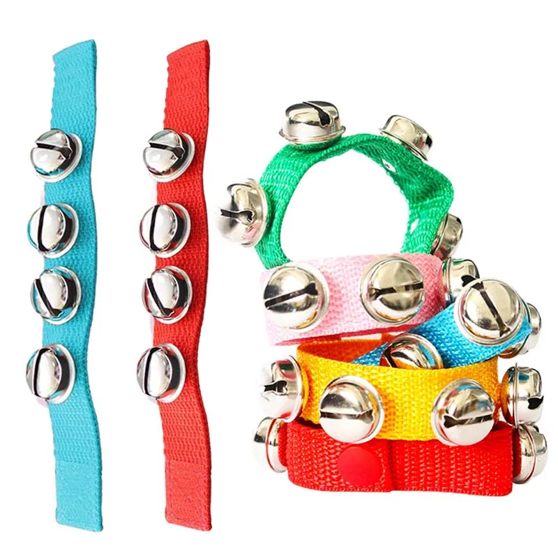 1pc カラフルなリストベルおもちゃ楽器音楽啓蒙レジャーエンターテイメント小道具初心者に適しています TMZ