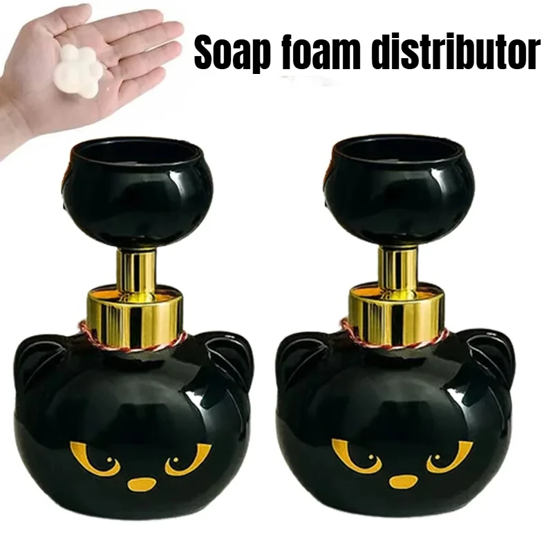 1/2/4PCS Cat Paw Foam Soap Dispenser Cute Flower Shape Pump Bottle for Bathroom Kitchen Funny Gift Cat Lover Home Decor