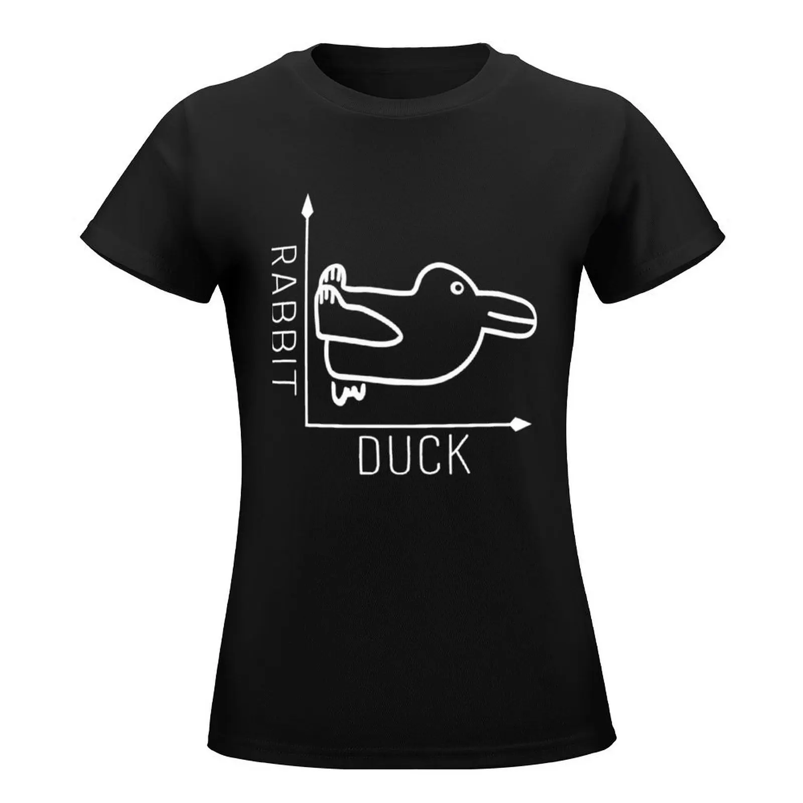 Wittgenstein Rabbit Duck Illusion T-Shirt aesthetic clothes quick drying t shirts for Women graphic