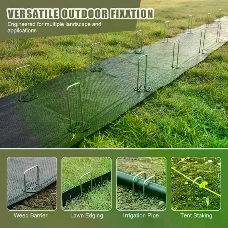 Multifunctional Garden UType Turf Staples Ground Nails Fix Fence Hose Film Sod Pins