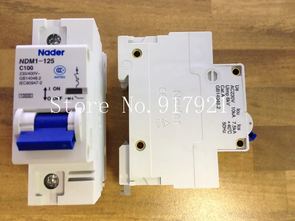 [ZOB] New authentic Nader C100 circuit breaker 1P100A 1P125A letter NDM1-125  --3PCS/LOT