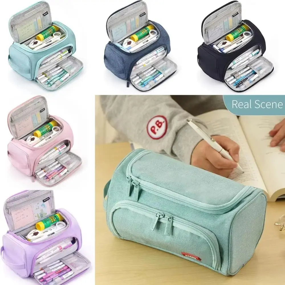 Super Big Cute Pencilcase Large Capacity Portable Pencil Box Multifunctional 2 Layer Stationery Organizer School Supplies