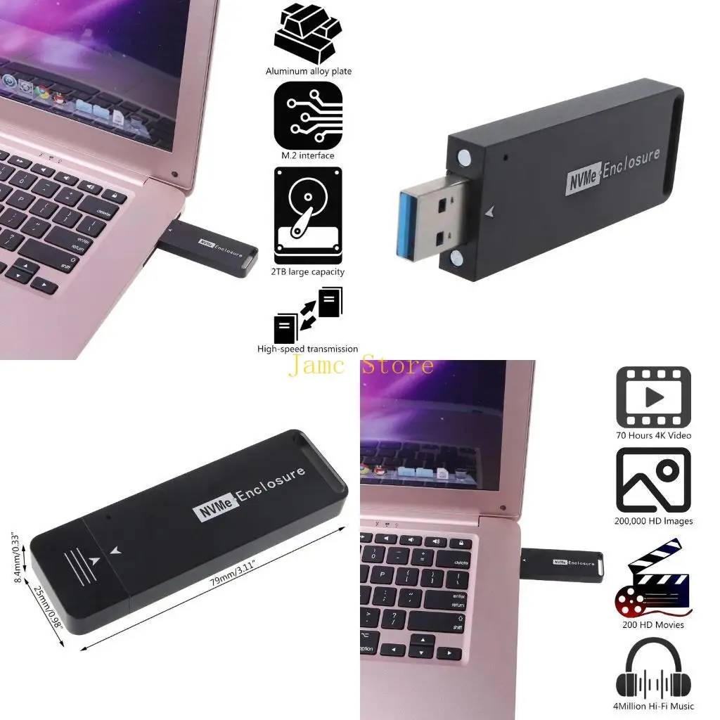 

LX0B для адаптера M.2 USB C к NVMe PCIe, корпус жесткого диска для 2230 2242 для M.2