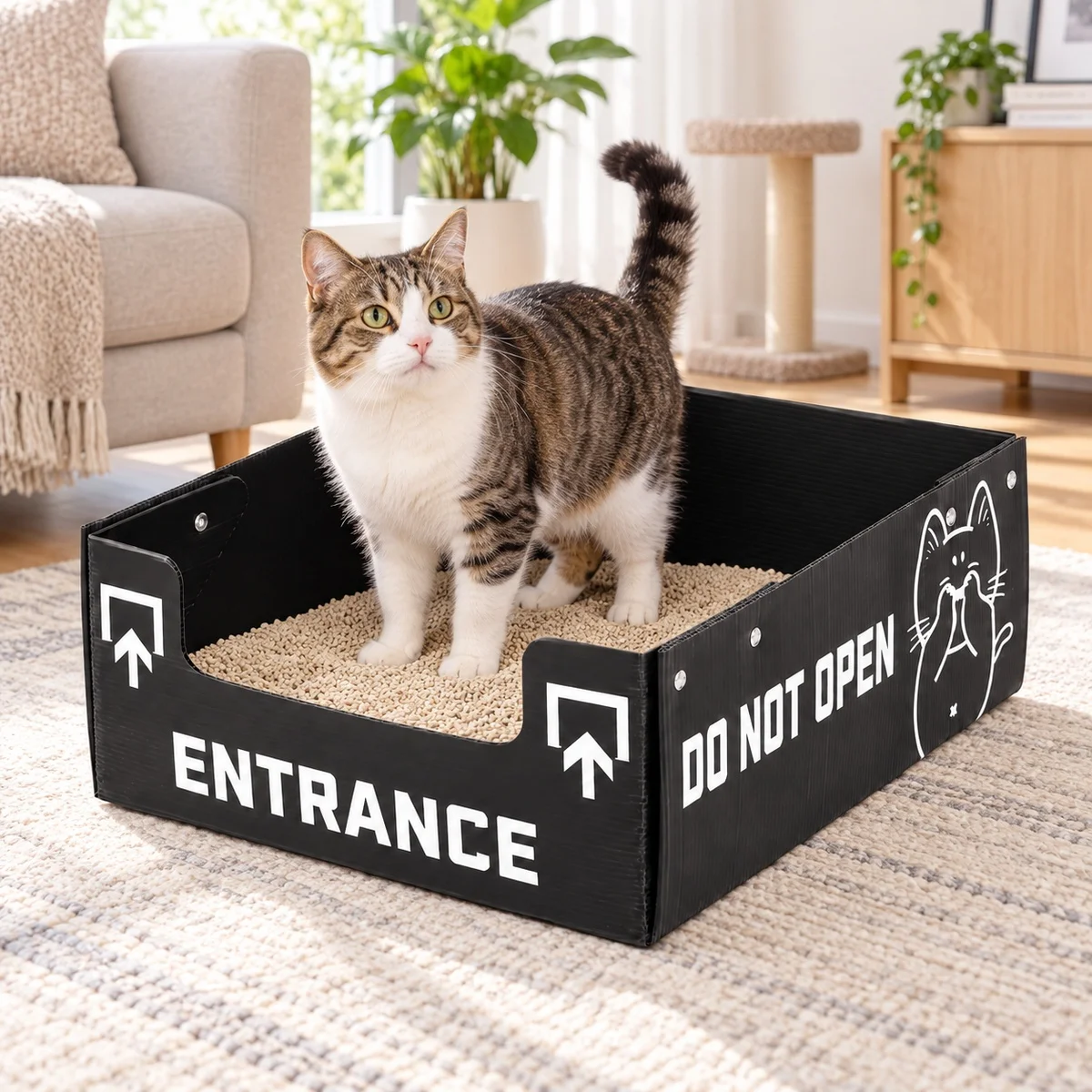 Factory Wholesale Waterproof Foldable Disposable Portable Travel Cat Litter Box for Indoor and Outdoor Use