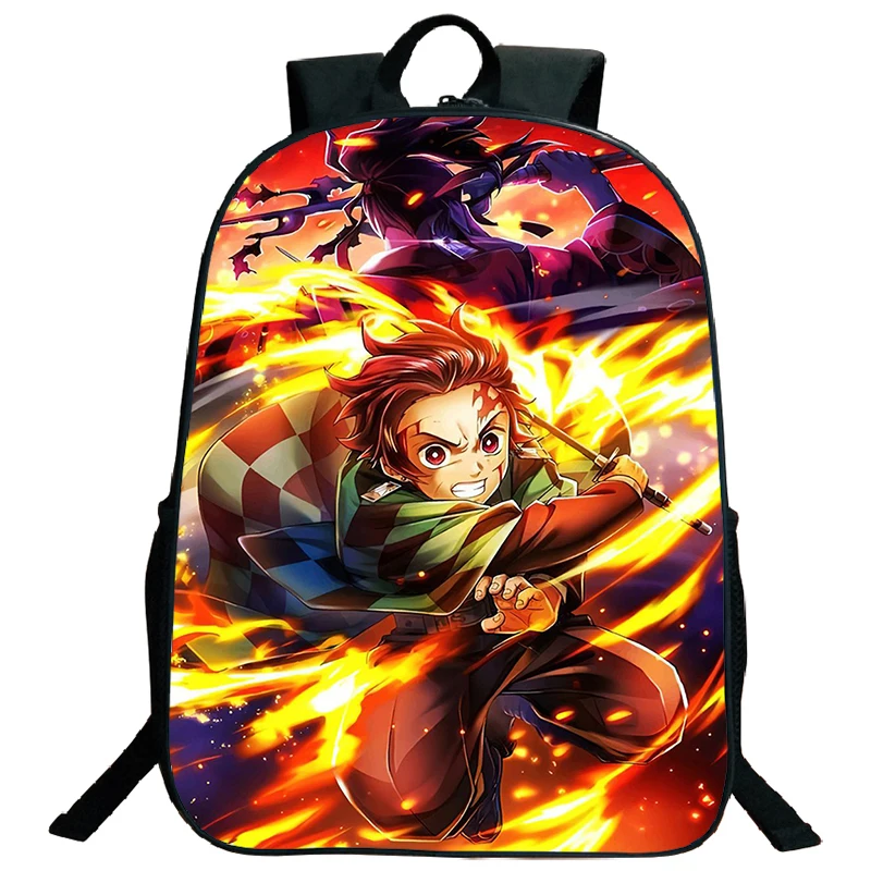 Softback Demon Slayer:Kimetsu No Yaiba Backpack Girls Boys Large Schoolbag Anime Kamado Tanjirou Daypacks Waterproof School Bags