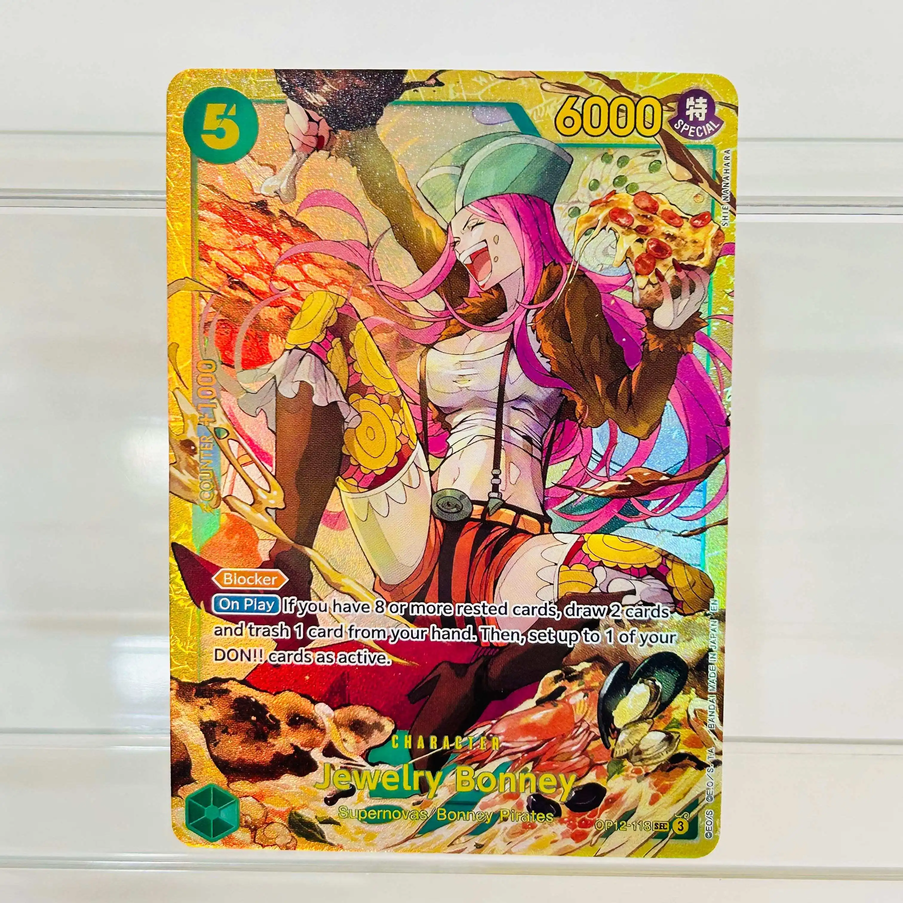 One Piece Five Elders OP13-082 SR Card EN Version Holographic Texture Cards Perfect Condition DIY Premium Anime Collection Card