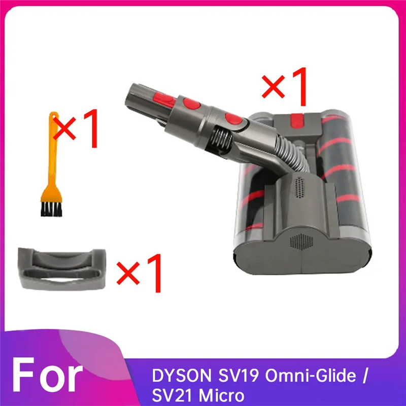 【Berserk】Per DYSON SV19 Omni-Glide/SV21 Testina elettrica sostitutiva per aspirapolvere con interruttore di blocco e spazzola per pulizia