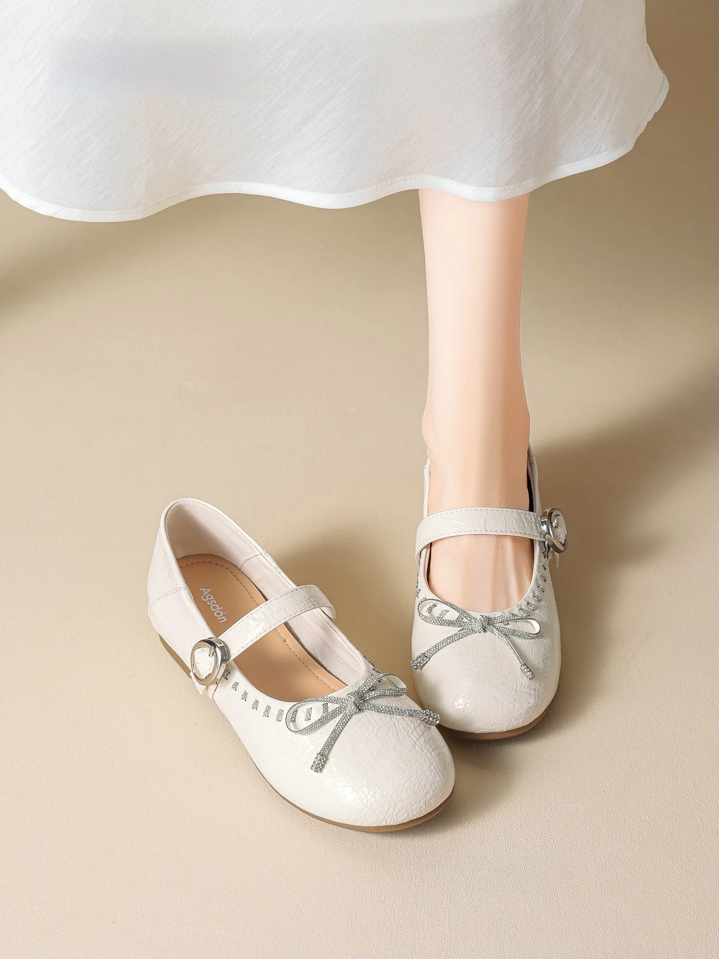 

Fashionable Ballet Mary Jane Shoes Women's New Summer Low Cut Single Shoes Small Leather Shoes Buckle Sandals Synthetic Leather