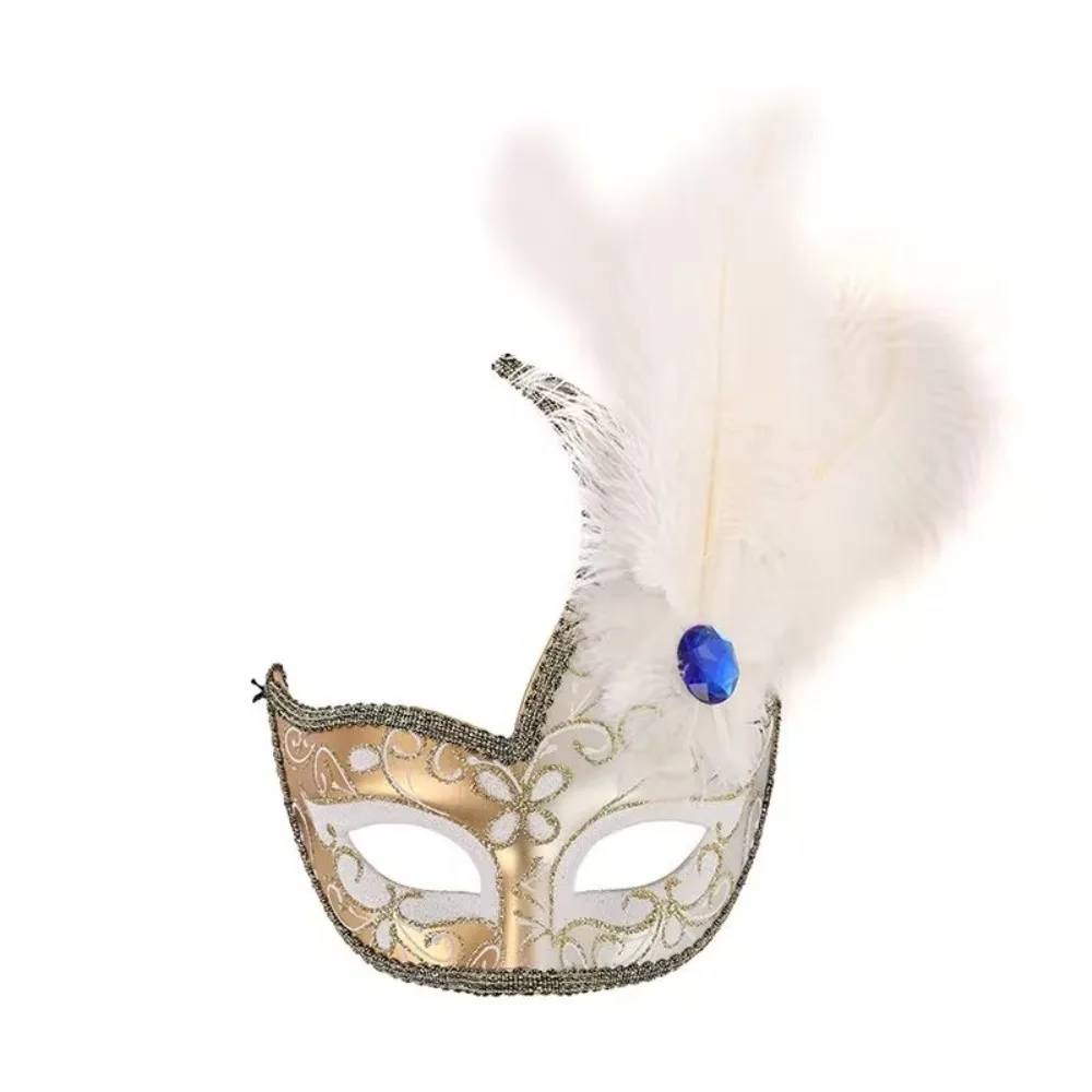 Rhinestone Half-Face Lace Mask Seductive Style Multicolor Masquerade Ball Mask Fancy Prom Cosplay Halloween Festival Party Mask