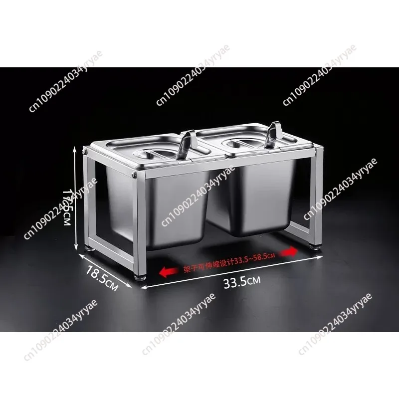 Gn pan with rack serving bowl buffet food warmer milk tea shop salad bowl Buffet Basin Storage Seasoning tray Chafing Buffet Pan