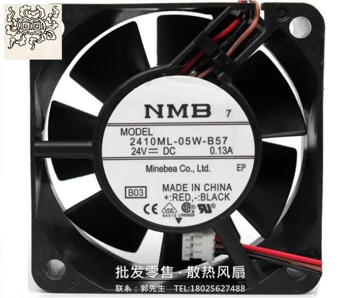 

Ltsf For NMB 2410ML-05W-B57 B03 DC 24V 0.13A 60x60x25mm 3-Wire Server Cooling Fan