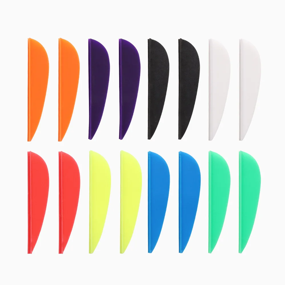 100pcs Archery Vanes 2-inch Water Drop High Elasticity Plastic Feather Compound Bow Reverse Bow Shoting Support Accessories