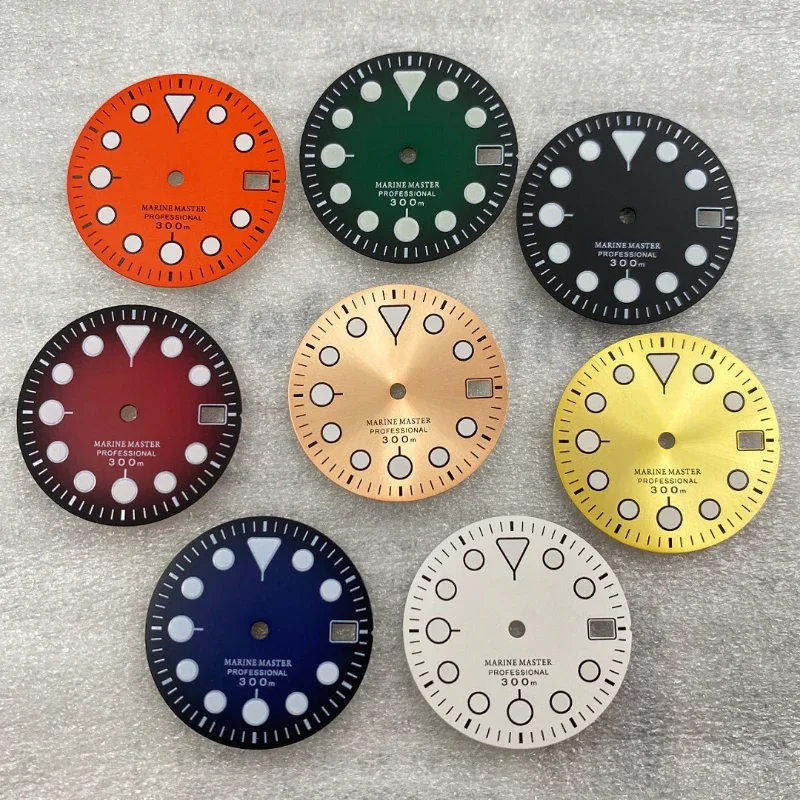 Red Black White Gold Sk Retro NH35 Dial Literal Modification Watch Accessories Green Luminous Suitable for NH36 Movement Literal