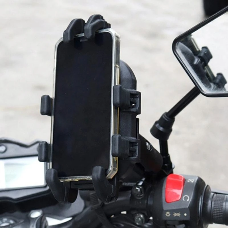 

Arm Motorcycle Phone Mount Shockproof Construction 360 Degree Rotation Universal For Various Smartphones