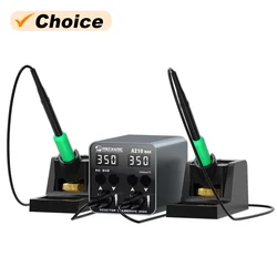 MECHANIC A210 Max Double Station Constant Temperature Soldering Iron Desktop Soldering Station Rework Station Tool