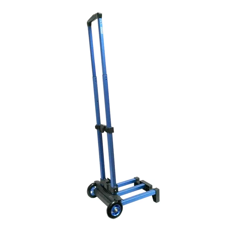 Portable Superlight Aluminium Folding Luggage Shopping Carts Four-Wheel PU PP Wheels Stainless Steel Metal Platform