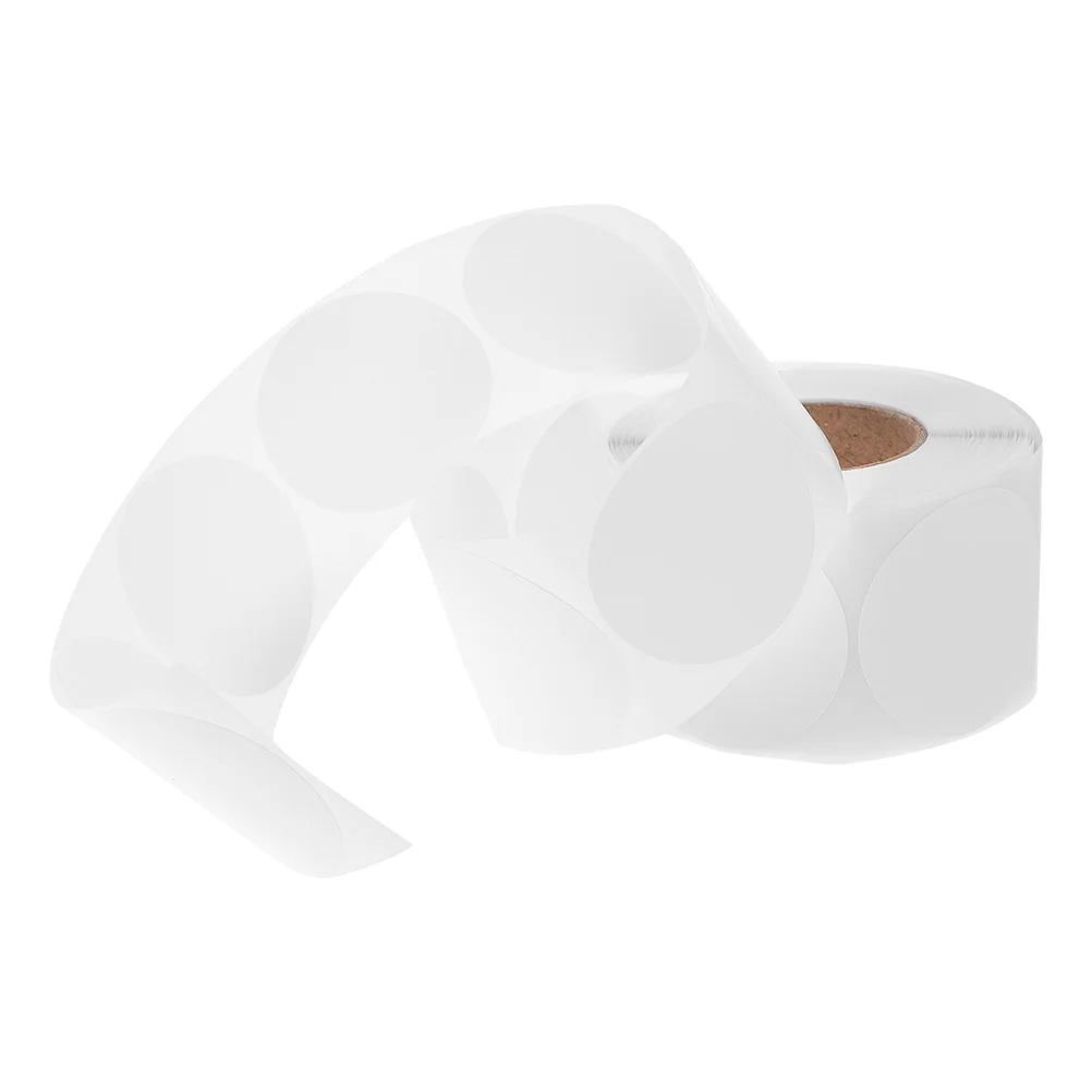

500Pcs Round Self Adhesive White Blank Label Stickers Writable Removable for Organizing Tag Inventory