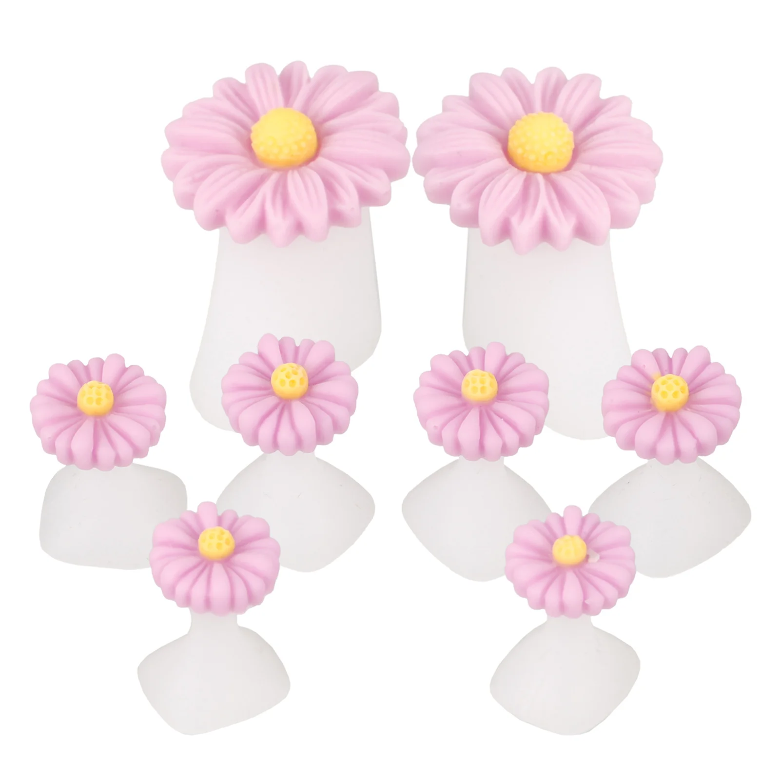 3 فواصل أصابع القدم من السيليكون على شكل زهرة الأقحوان، فواصل ناعمة ومريحة للأظافر، فواصل لأصابع القدم للصنادل المتدفقة #2