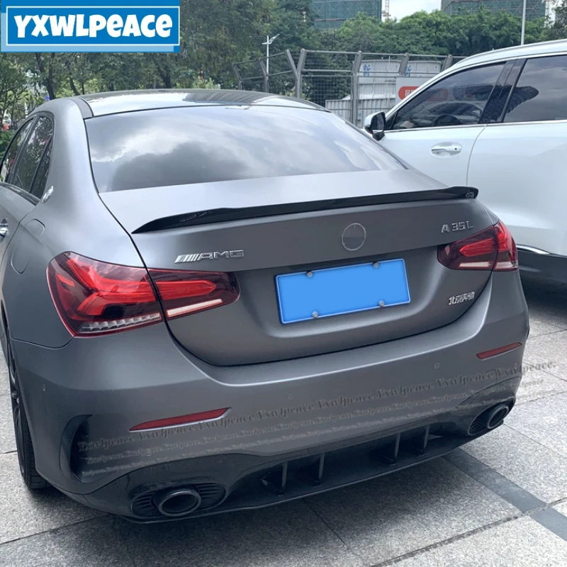 

For Mercedes Benz W177 AMG Line Sedan A180 A200 A220 A160 A250 A35 2019 2010 2021 2022 Rear Spoiler ABS Rear Trunk Lip Wing