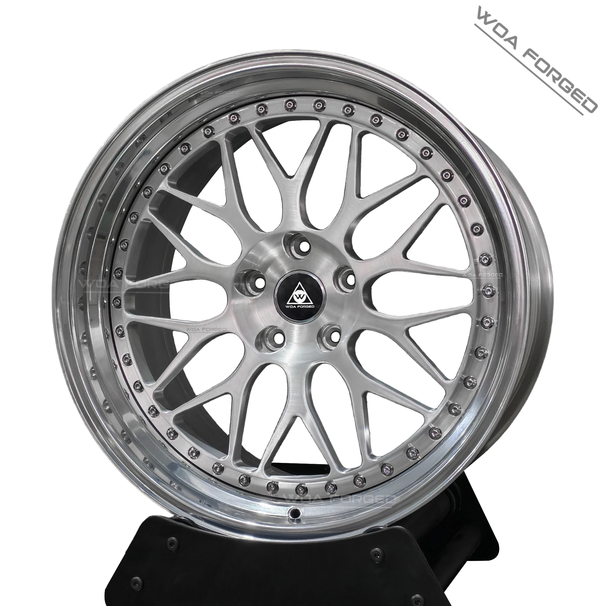 

Silver Brushed Center Plate Y-spoke Forged Wheel Custom Offset Polished Lip Alloy Wheel, Suitable for BMW, Audi, Mercedes Golf