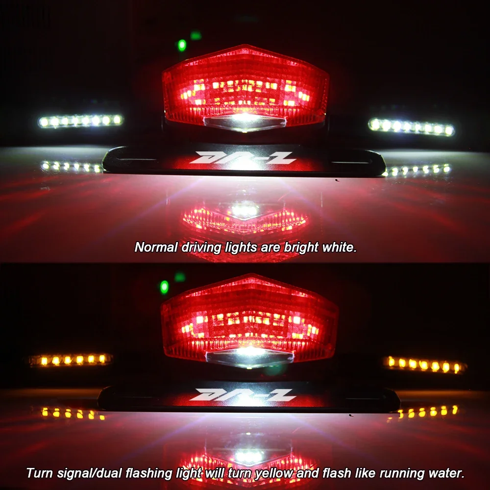 License Plate Holder Fender Eliminator Rear Tail Tidy LED Brake Lights and Turn Signals For Suzuki DRZ400S DRZ400SM DRZ400E