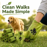10rolls Biodegradable Dog Poop Bags Eco‑Friendly Compostable Pet Waste Bags Thick Leak‑Proof Puppy Poop Bags For Dog Walking Outdoor Travel 4