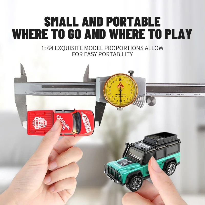 1/64 Mini Rc Vrachtwagens Auto Drifting Kids Toy2.4G Afstandsbediening Racewagens Model Radiogestuurd Voertuig Kinderen Elektrisch Speelgoed