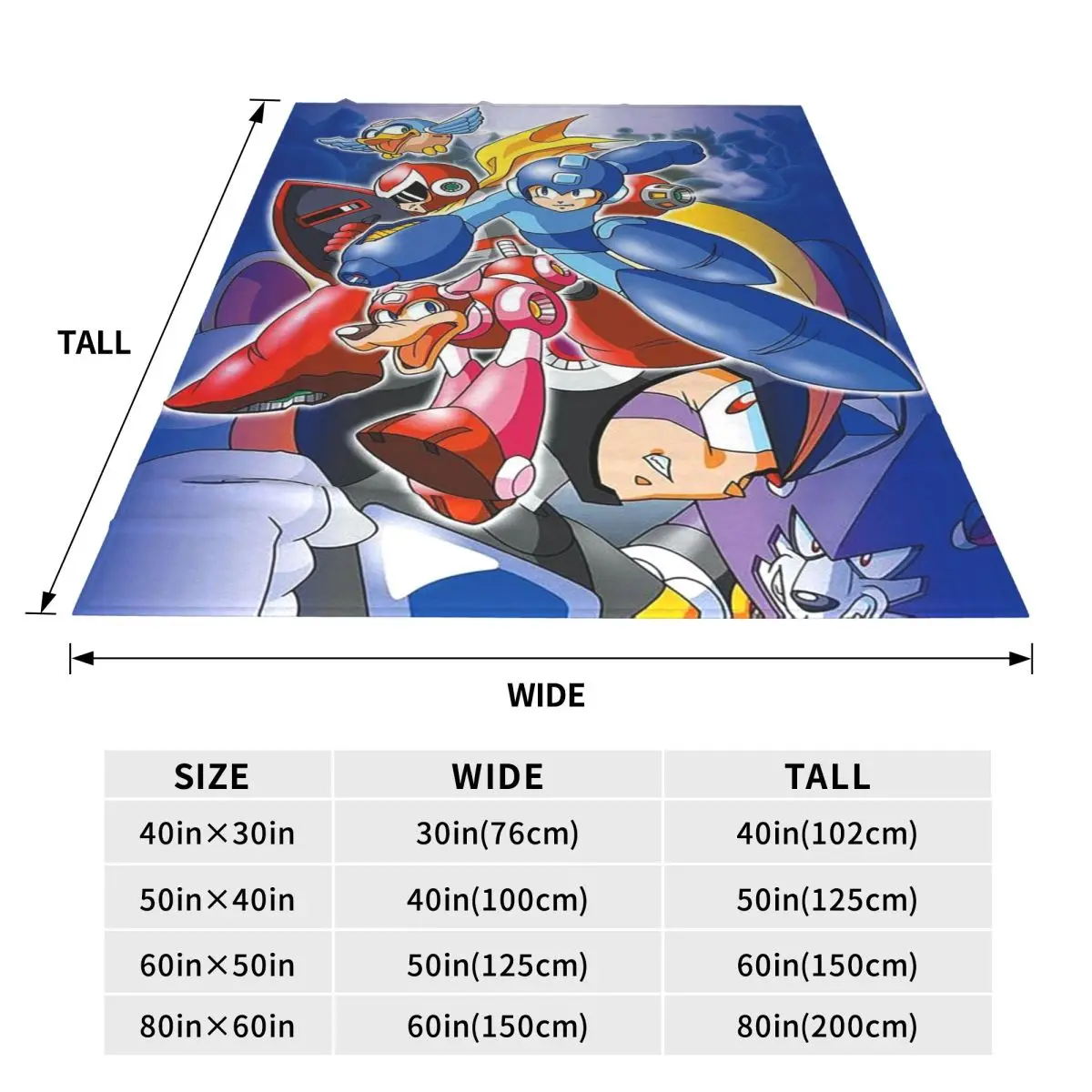 Megaman Boy Rockman Cannon Anime Blanket Fleece Sofa Throw Blanket Breathable for Couch Bedding Outdoor Throws Bedspread Quilt