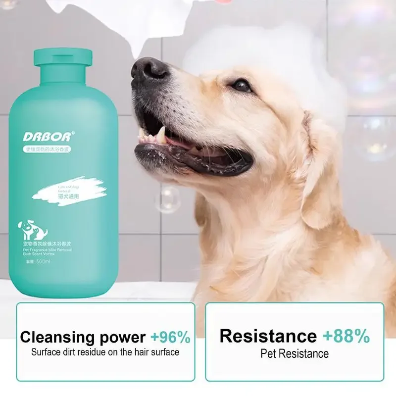 Pet Shampoo for Dogs Pet Bath Wash 500ml Fragrance Body Wash Dense Foaming Liquid Shampoo Moisturizing for Most Skin Types