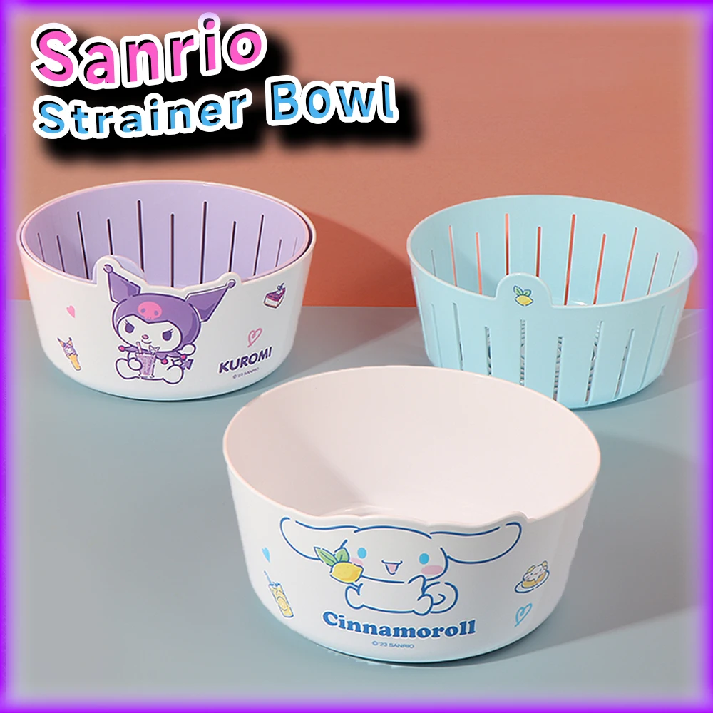 

Kawaii Cinnamoroll кухонная плитка Sanrio Kuromi аниме Кухонные Принадлежности Корзина Для Мытья фруктов и овощей