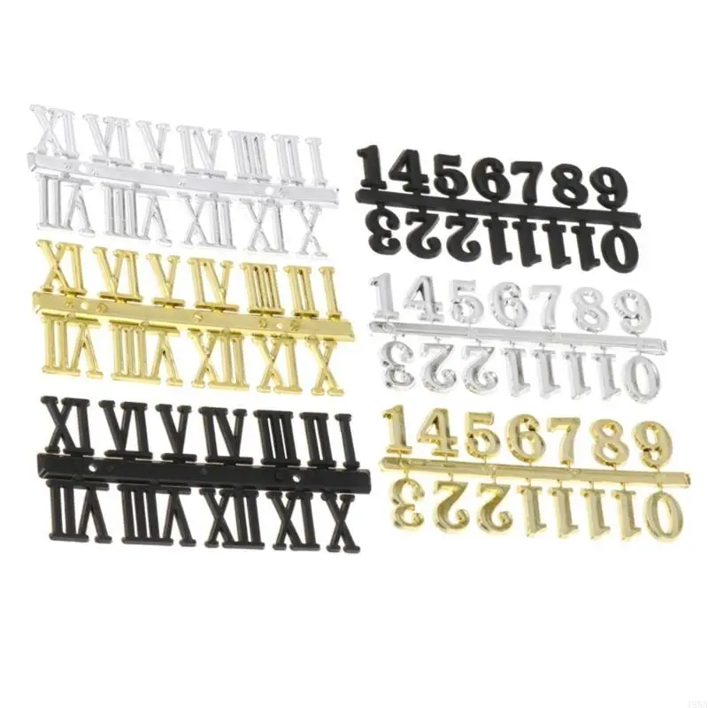 Clock Numerals Set Arabic Roman Number DIY Digital Clock Numbers for Replacement