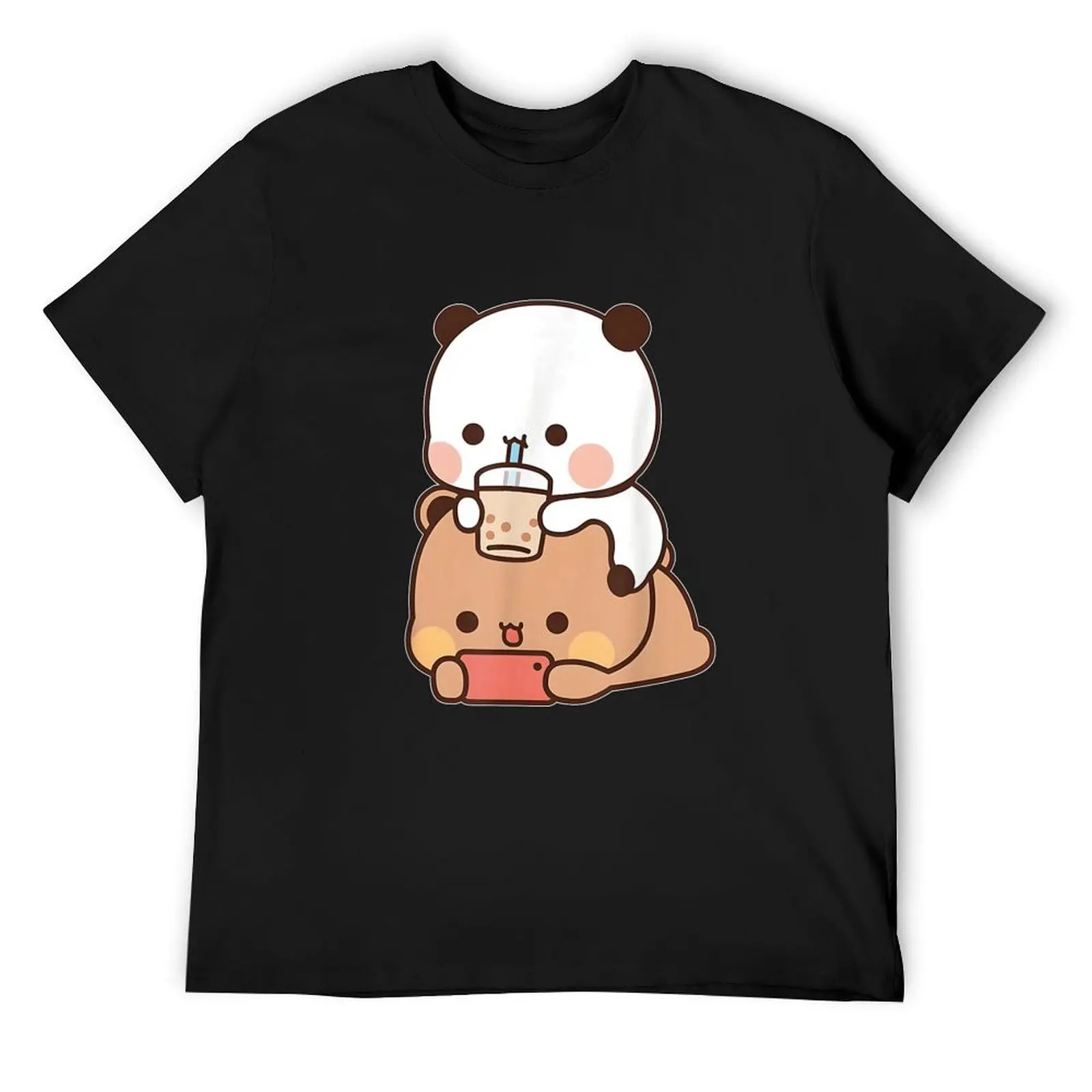 

DuDu Bear and BuBu Panda enjoying time together T-Shirt graphic t shirt vintage Blouse graphics oversized t shirt men