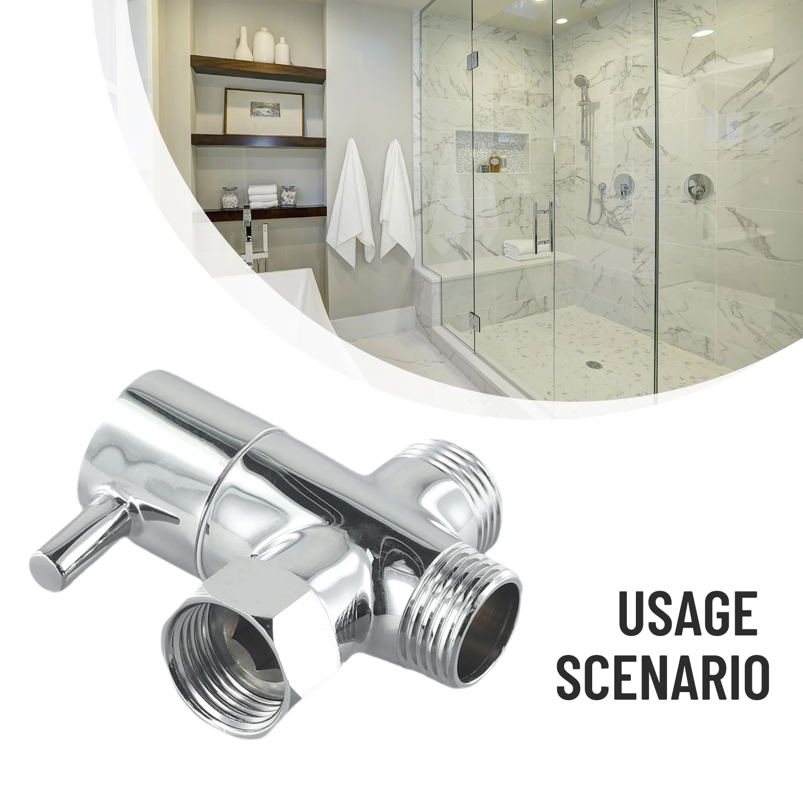 

3-Way Diverter Valve Garden 0.6-1.5mpa 1pcs Mixer Tap 4-points Shower Head Angle Valve T-Adapter Bath Ccessories