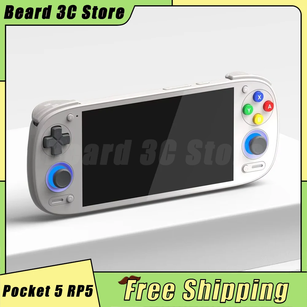 Retroid Pocket 5 RP5 Game Console 5.5Inch AMOLED 1080P Resolution Screen 500Nits 5000mAh 128G Custom Handheld Game Consoles Gift