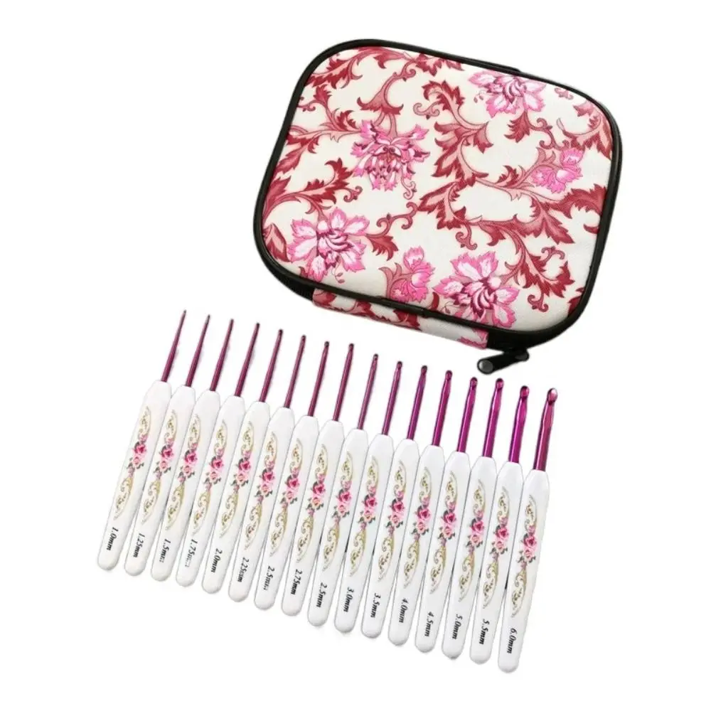 New 8PCS Crochet Hooks Set DIY Plastic Handle Craft Set Aluminum Weave Tool Yarn
