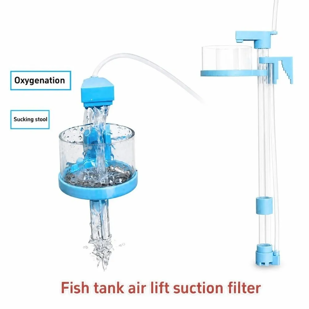 Langlebiger, abnehmbarer Luftlift-Fischabfallsammler, längenverstellbares Wasserzirkulationssystem, Kotreiniger, Reinigungswerkzeug für Fischbecken – Detail 7