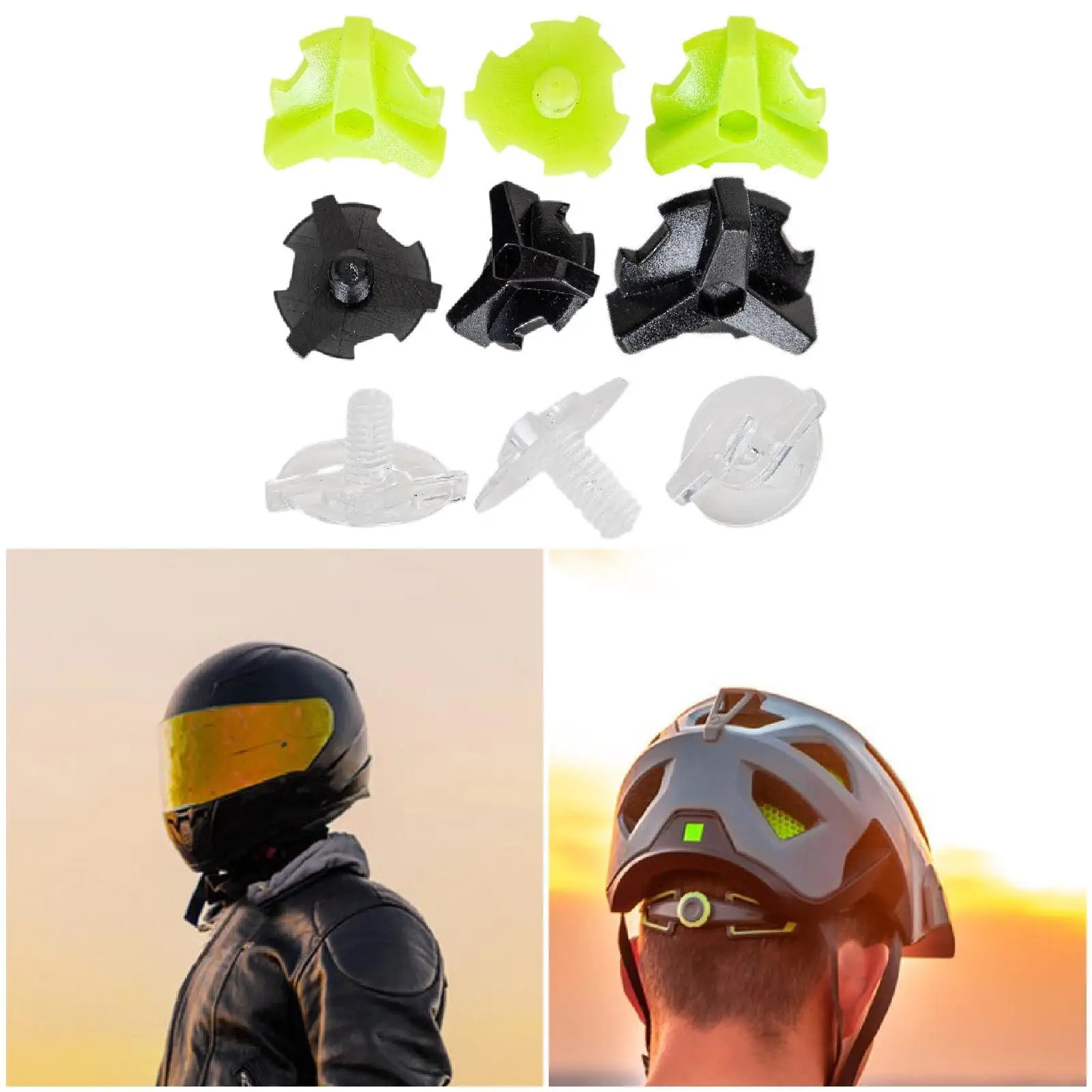 Tornillos para casco de motocicleta, accesorio Premium de repuesto para exteriores, 3 uds.