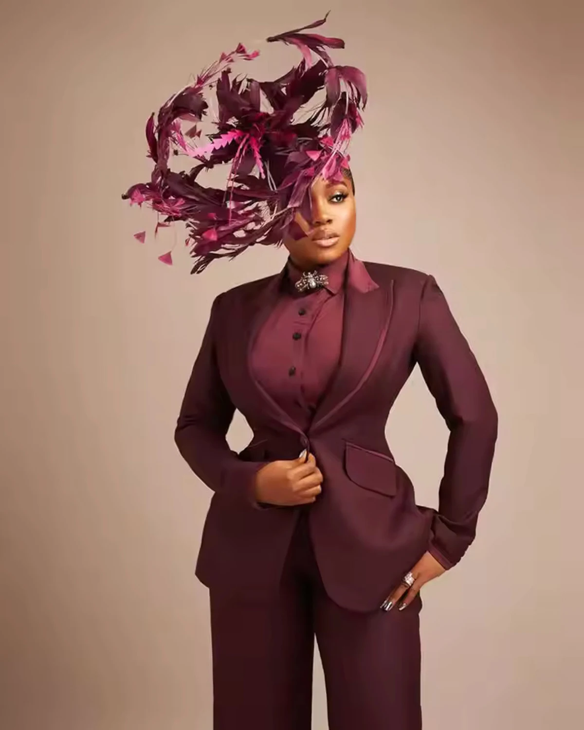 Abiti vintage per la madre della sposa 2 pezzi Abiti blazer tascabili taglie forti Abiti personalizzati per ospiti di nozze Abiti da ballo per feste