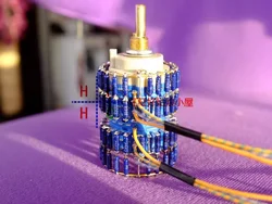 24 speed Taiwan produced copper shaft production dual channel stepper shunt volume potentiometer 100K