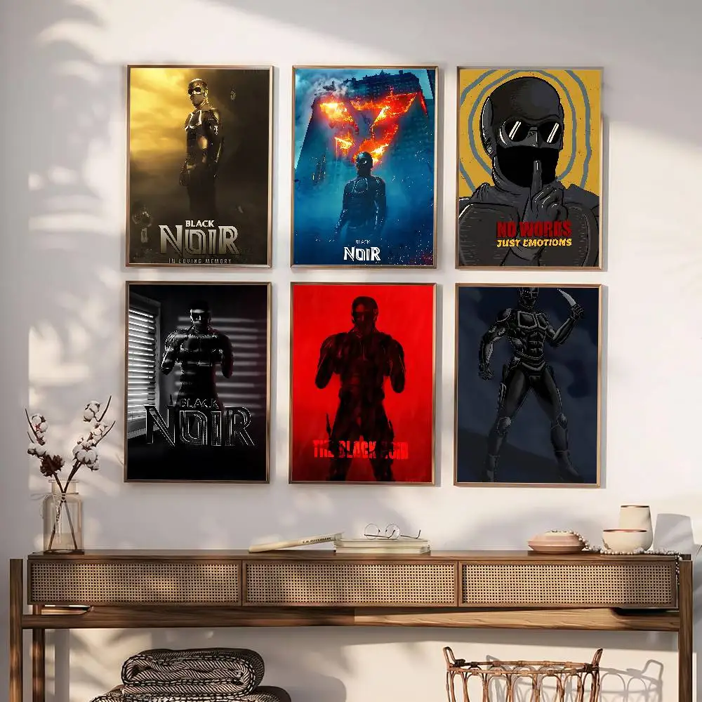 Schwarz N-Noir Selbstklebende Kunst Poster Retro Kraft Papier Aufkleber DIY Zimmer Bar Cafe Aufkleber Wandmalerei