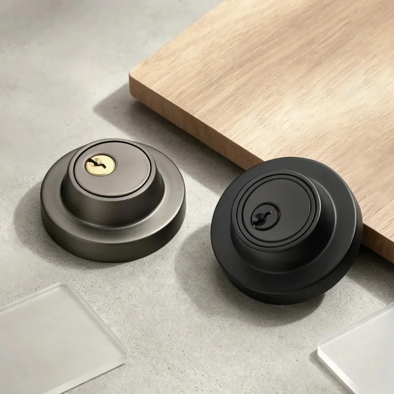 Modern Simple Invisible Door Lock Handleless Household Indoor Bedroom Double Sided Concealed Universal Single Tongue