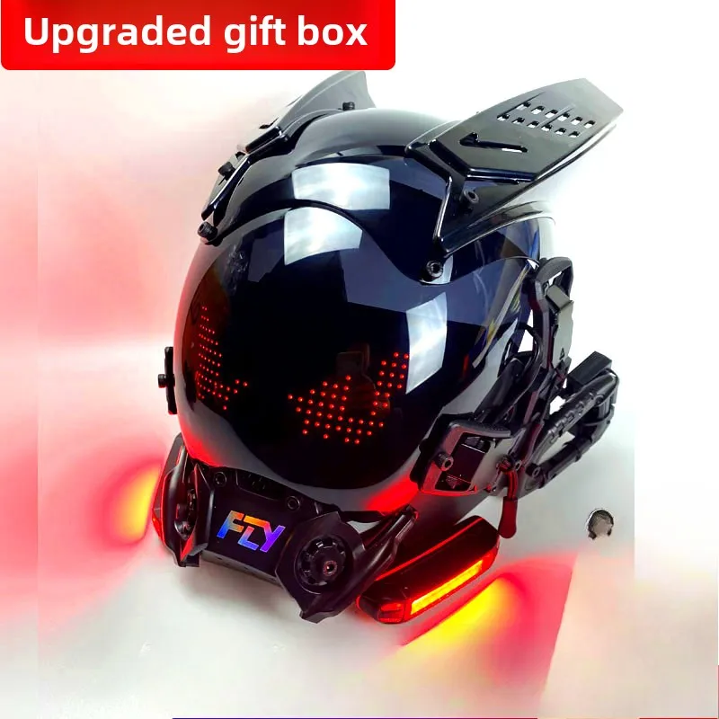 Mask App Control Animated Text Display Mask Children Adult Birthday COS Mechanical Helmet