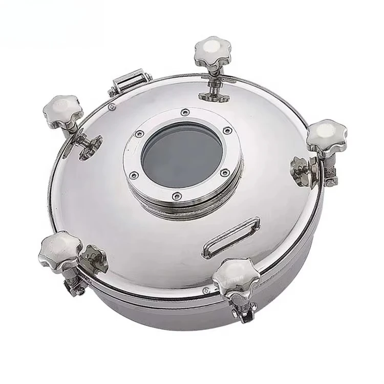Couvre-trappe de visiographe pour cuve sous pression en acier inoxydable sanitaire SUS 304 316L 1-3 bar