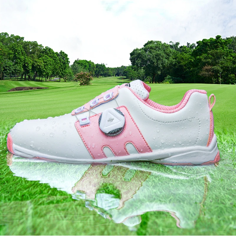 PGM Boys Girls Golf Shoes Waterproof Anti-slip Light Weight Soft and Breathable Universal Outdoor Sports Shoes XZ099