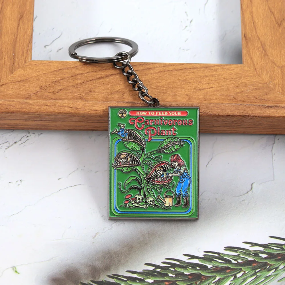 

Fun and Spooky Carnivorous Plant Keychain Cool Dark Style Accessory Unique Halloween Party Decor Fan Gift