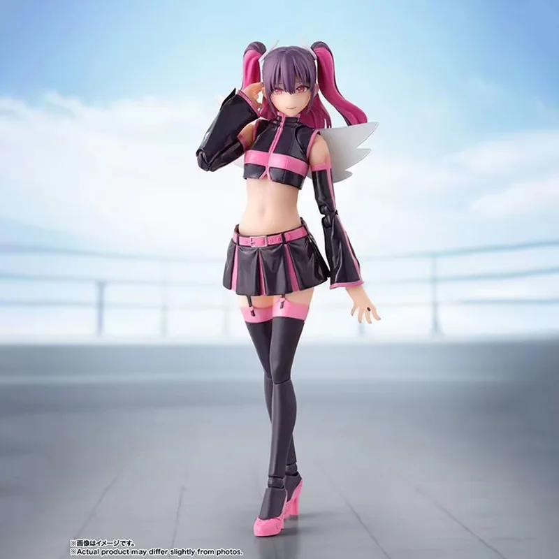 Bandai Genuine SHF Ririsa of 2.5 Dimension Liliel/Miriella Angel Airborne Corps/Ririsa/Mikari Anime Action Figure Model Toy Gift
