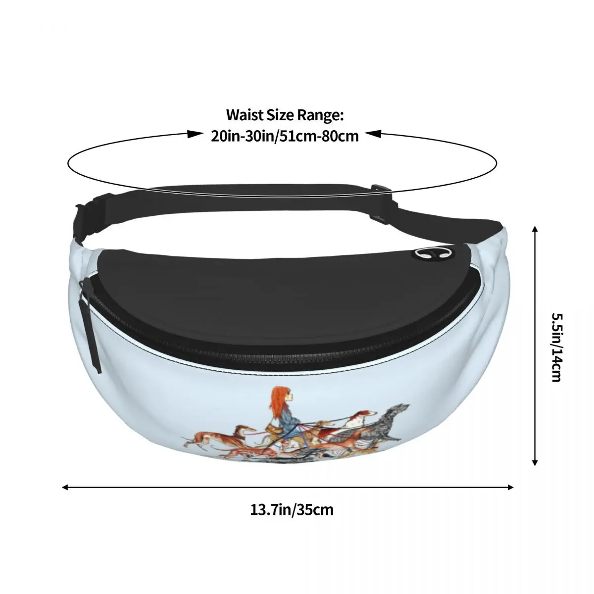워킹 더 사이트 하운즈 패니 팩 남녀공용, 그레이 하운드 위펫 개 크로스 바디 웨이스트 백, 사이클링 휴대폰 머니 파우치