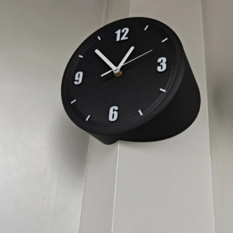Digital Corner Wall Clock Simple Dopamine Convex Corner Concave Corner Plastic Quiet Technology Art Decoration Hole