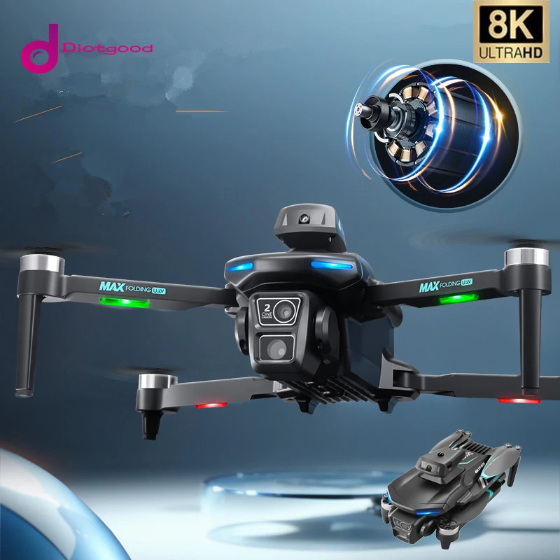 New XT606 8K Real Dual Camera Optical Flow Drone FPV Brushless Smart Follow Helicopter Obstacle Avoidance Quadcopter Rc Dron